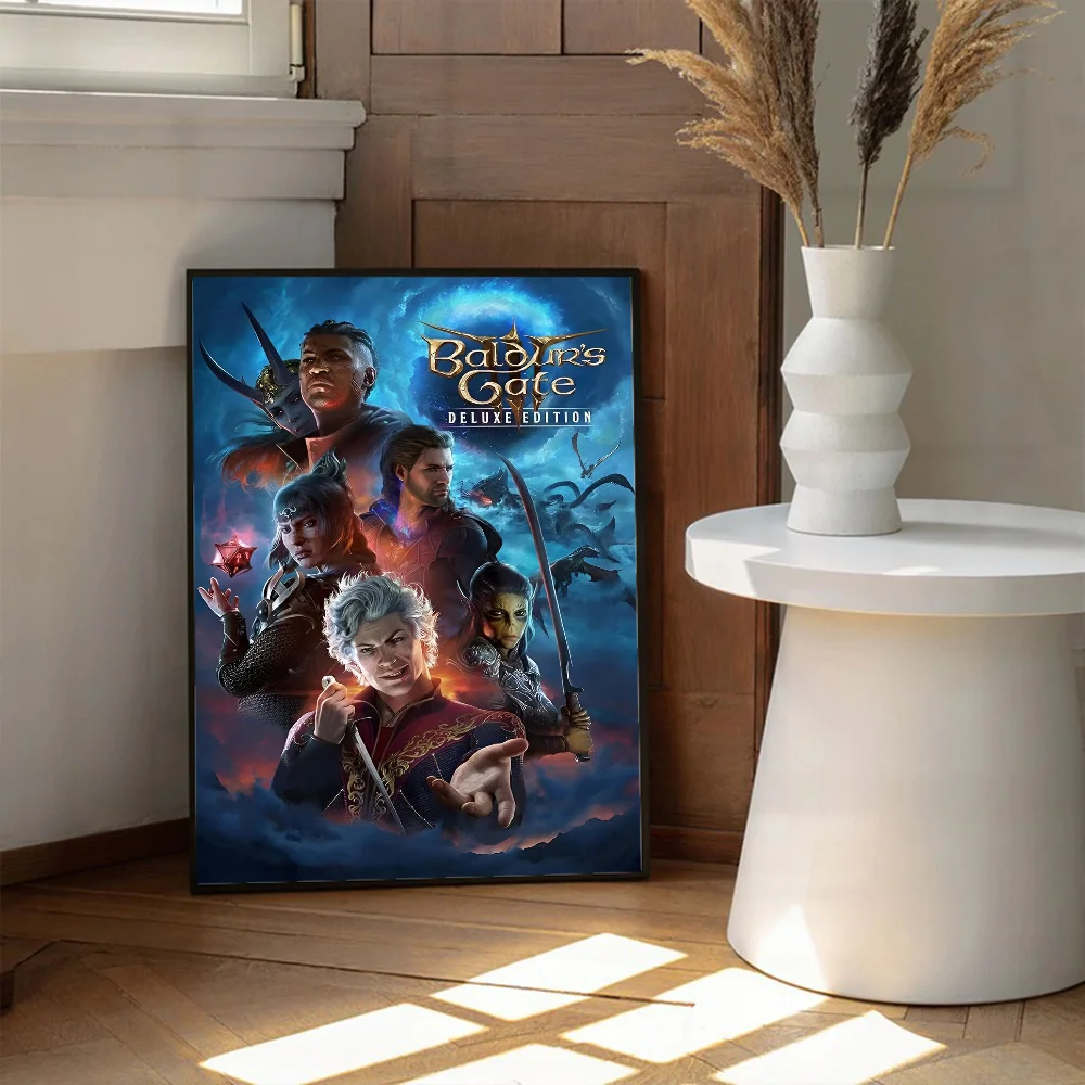 B-Baldur S Gate 3 Game Classic Vintage Posters HD Quality Wall Art Retro Posters for Home Room Wall Decor