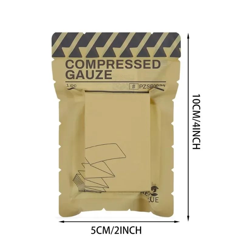 Sterile Compressed Gauze for Emergency Wound Dressing, First Aid and Trauma Kit