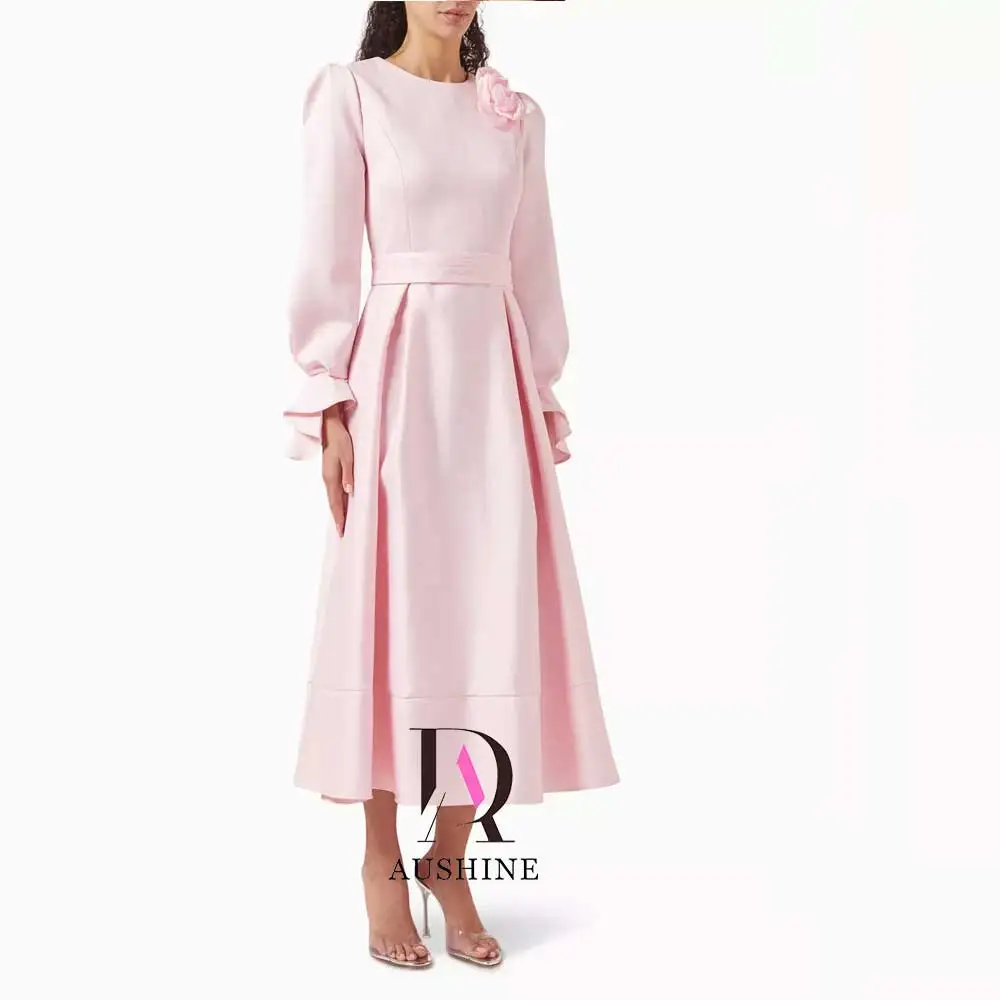 

Aushine Dress Luxury Birthday Evening Dress Ankle Length Full Sleeves Summer Elegant Wedding Party Gowns For Women Arab 2024Fu