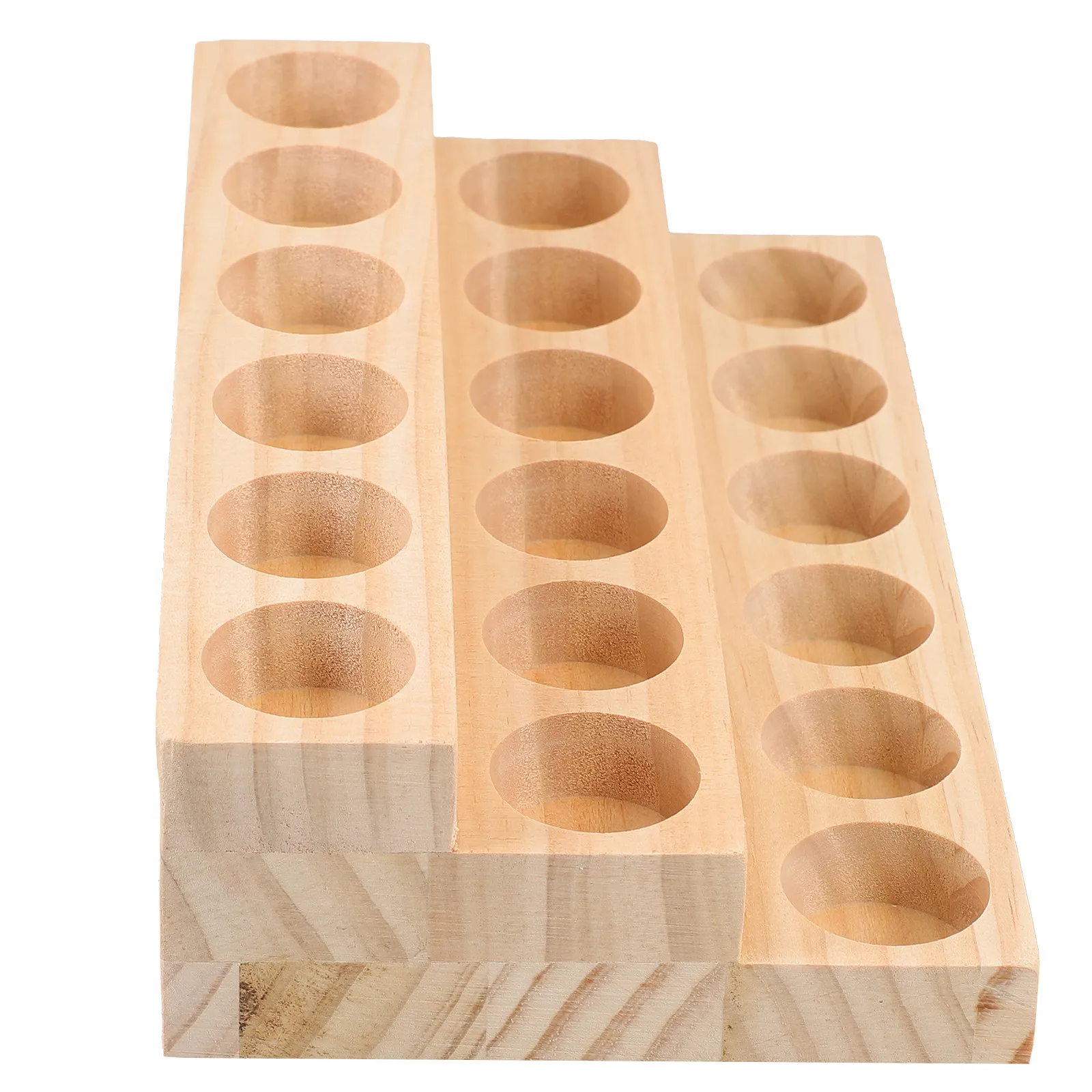 

1Pcs Handcrafted 3-Section Wooden Essential Oil Bottle Rack Organized Aromatherapy Storage Desk Display Essential