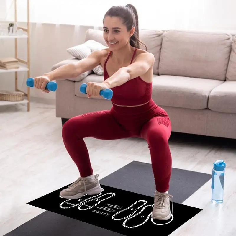 Squat Stance Guide Mat Anti-Slip Work Out Mats Squat Auxiliary Training Mat Durable Training Hip Muscle Mat For Squats Ab Wheel