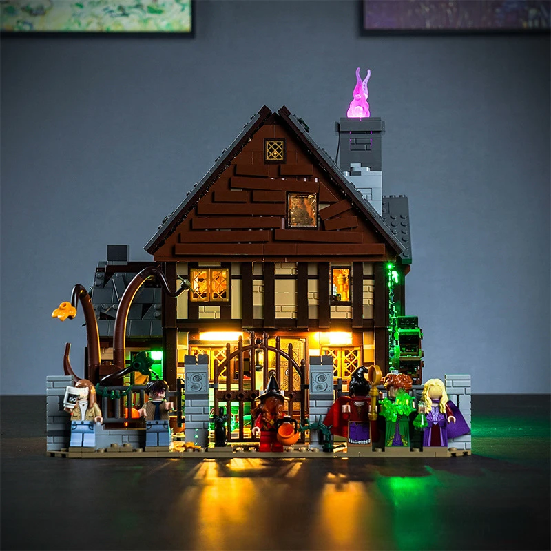 No Building Blocks Lamp Lighting for Hocus Pocus: The Sanderson Sisters\' Cottage Ideas 21341 DIY Toys Gift Only Lighting Set