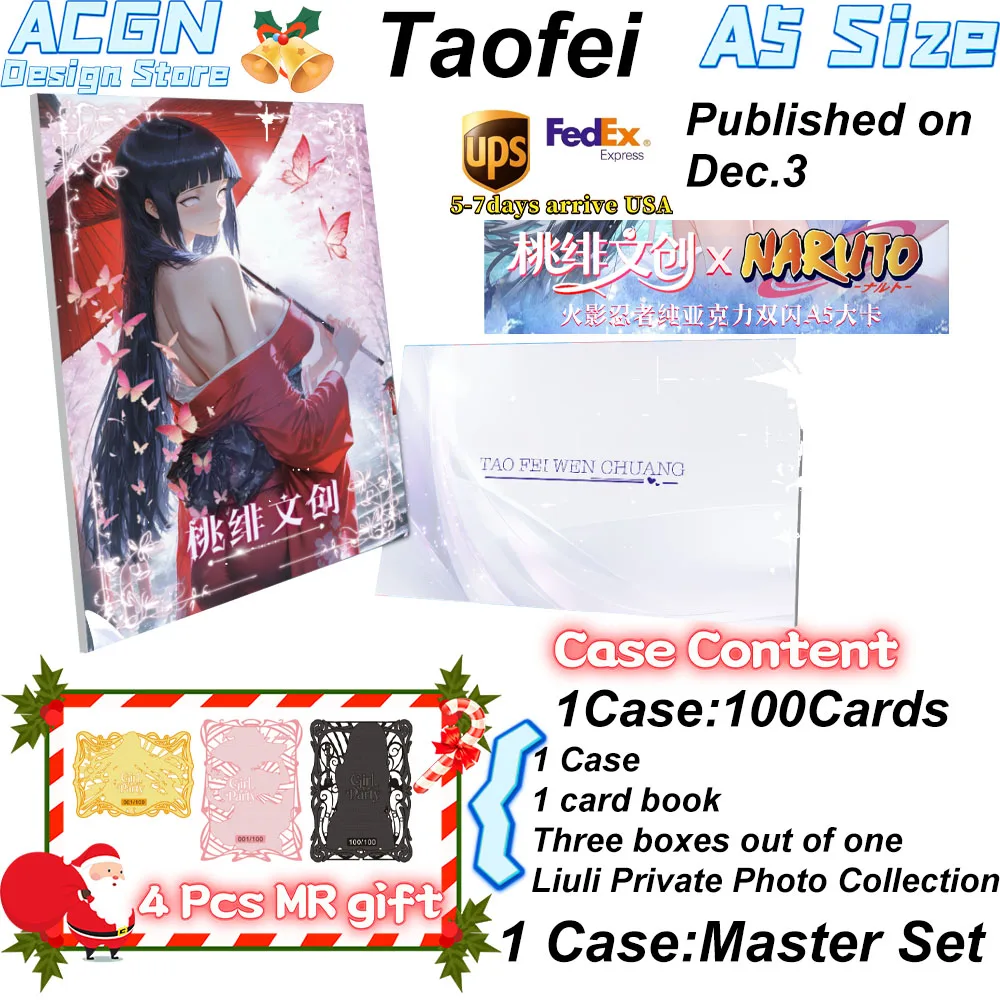 

2025 Taofei Creative x Naruto A5 Card Collection Card Anime Card Birthday Gifts ACG CCG TCG Hobbies Gifts