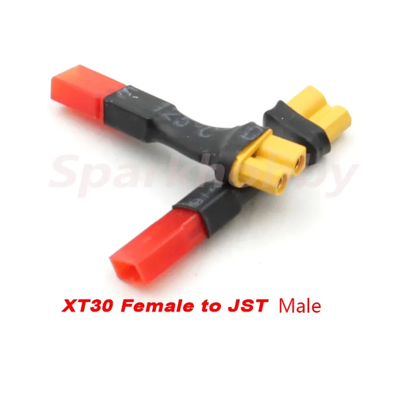 2PCS Sparkhobby XT60 To T Plug XT30 To JST(Female To Male or Male To Female) Adapter Battery Charging Cable for RC Airplans