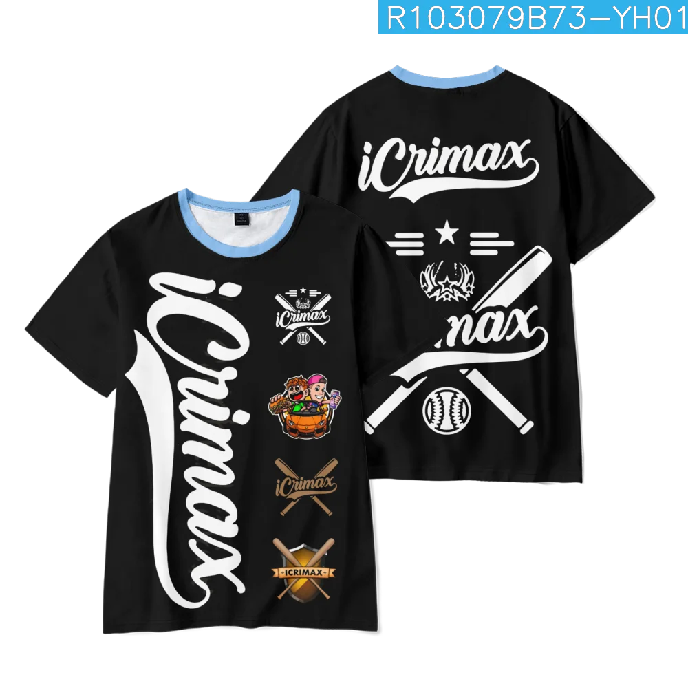 2024 Paulberger Icrimax T shirt Boys girls kids Burgerpommes T-shirt 3D Short sleeved Gradient color Tees Children Tops