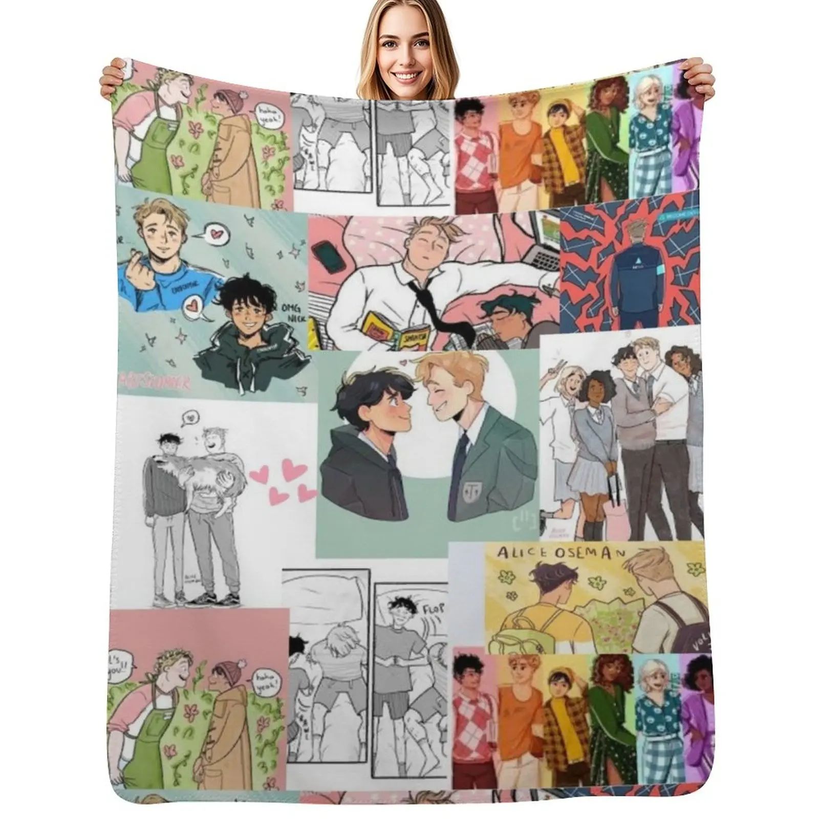 Heartstopper Memorable Moments Collage #2 Throw Blanket Decorative Soft Throw Blanket for Couch Sofa