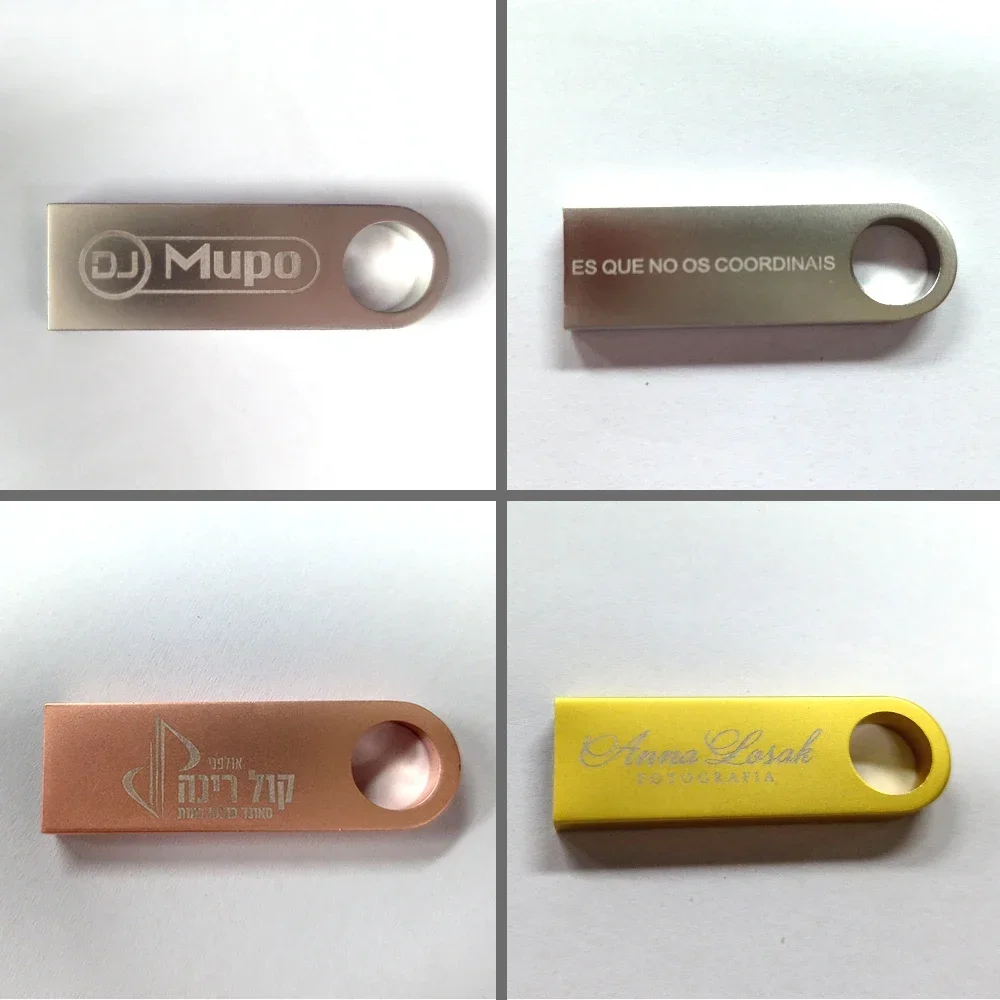 10ชิ้น/ล็อต COLOUR USB แฟลชไดรฟ์32GB 16GB 8GB 4GB pendrive 2GB memoria U memoria โลโก้ที่กำหนดเองแท่ง USB ของขวัญ