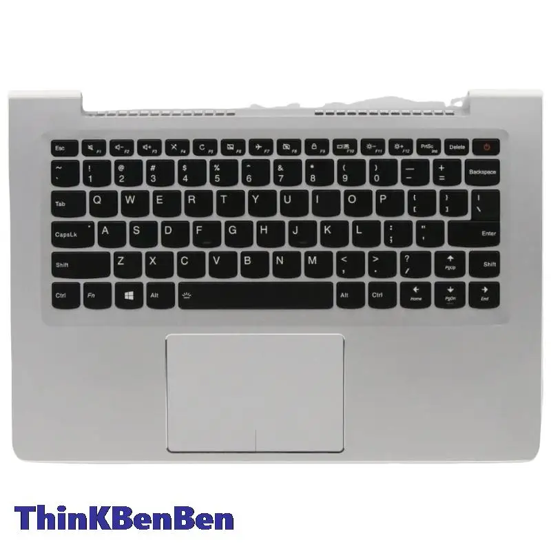 

US English Silver Keyboard Upper Case Palmrest Shell Cover For Lenovo Ideapad 510S 13 13ISK 13IKB 5CB0L45141