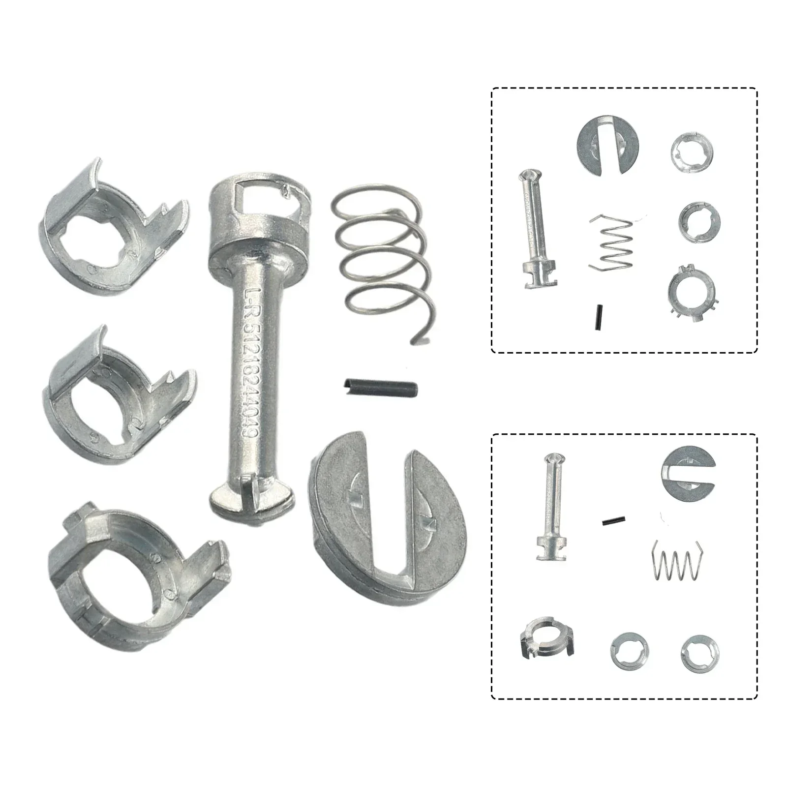 For BMW E46 323i 325i 328i 330i 1998-2006 7pcs/set Door Lock Cylinder Repair Kit Metal 51-21-8-244-049 51217019973