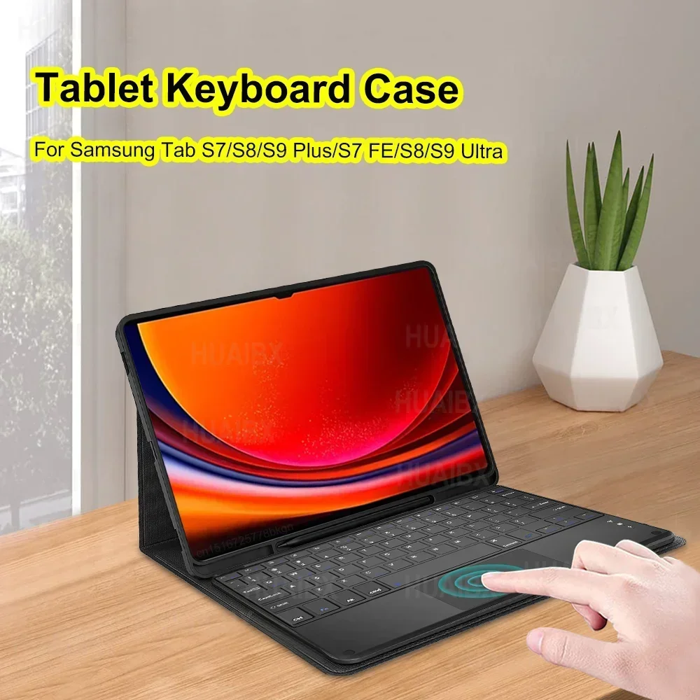 For Samsung Galaxy Tab S8 S9 Ultra14.6in tablet case,For S8 S9 Plus S7 FE12.4in case,for A8 S6 Lite10.4in tablet keyboard case