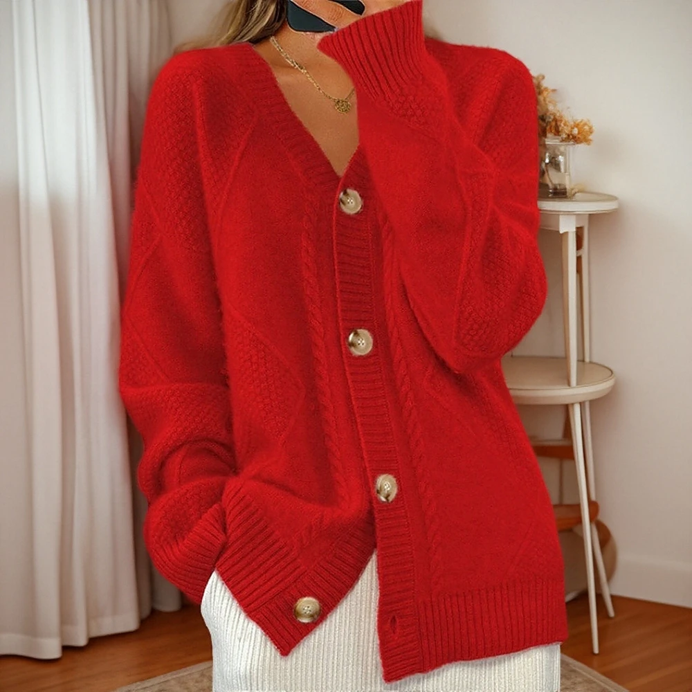 

Женские свитера с длинным рукавом и v-образным вырезом, элегантные, шикарные, однотонные, повседневные, модные, на каждый день, осень-зима