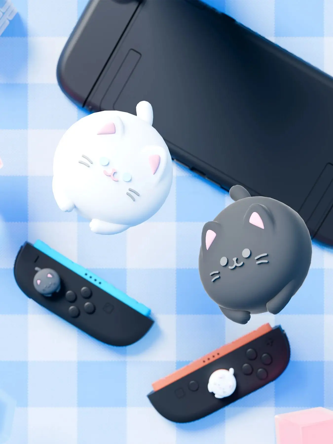 PlayVital 4 pièces poignées de pouce pour Nintendo Switch 2, capuchons de manette en Silicone Kawaii pour Joycon 2, couvercle de Joystick pour Switch 2