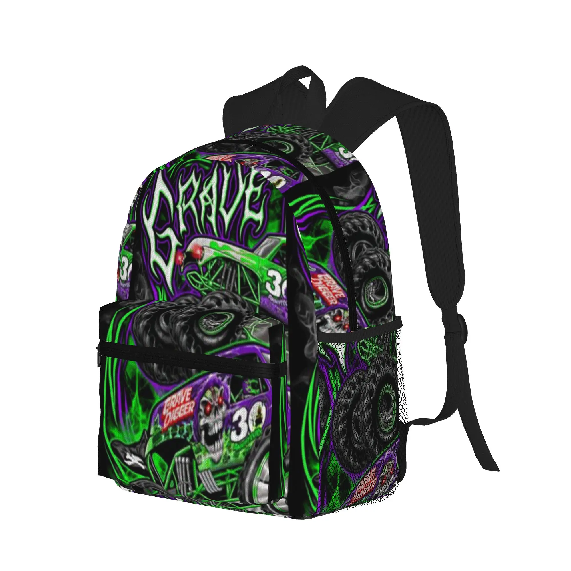 Monster jam grave digger monster truck art fans  Casual Backpack for Students and Adults Travel backpack