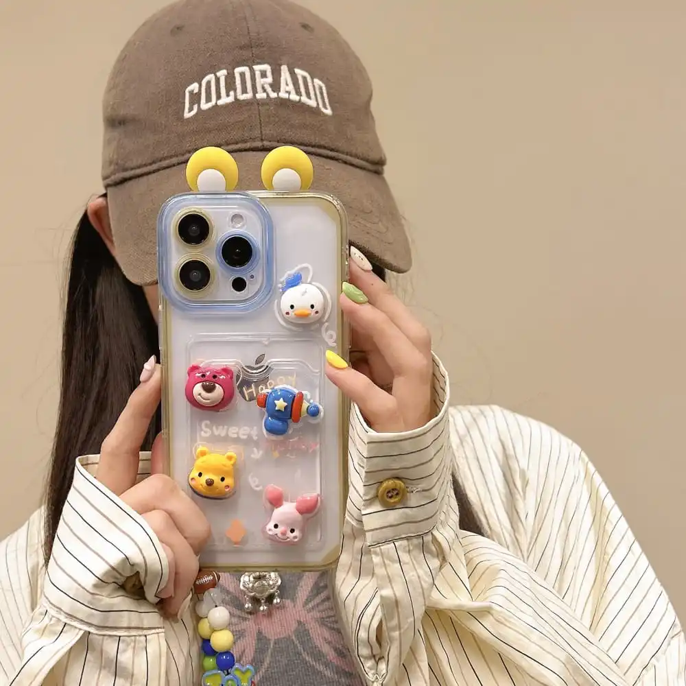 귀여운 만화 애니메이션 토이 스토리 역할 전화 케이스, 아이폰 11 12 13 14 15 프로 맥스 XR XS 7 8 소프트 Tpu 카드 지갑 보호 커버