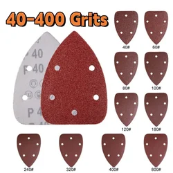 Triangle Sandpaper 140x90 Mouse Sandpaper 5 Hole Sanding Disc 40-400 Grits Wall Polisher Wood Products Grinding Polishing Metal