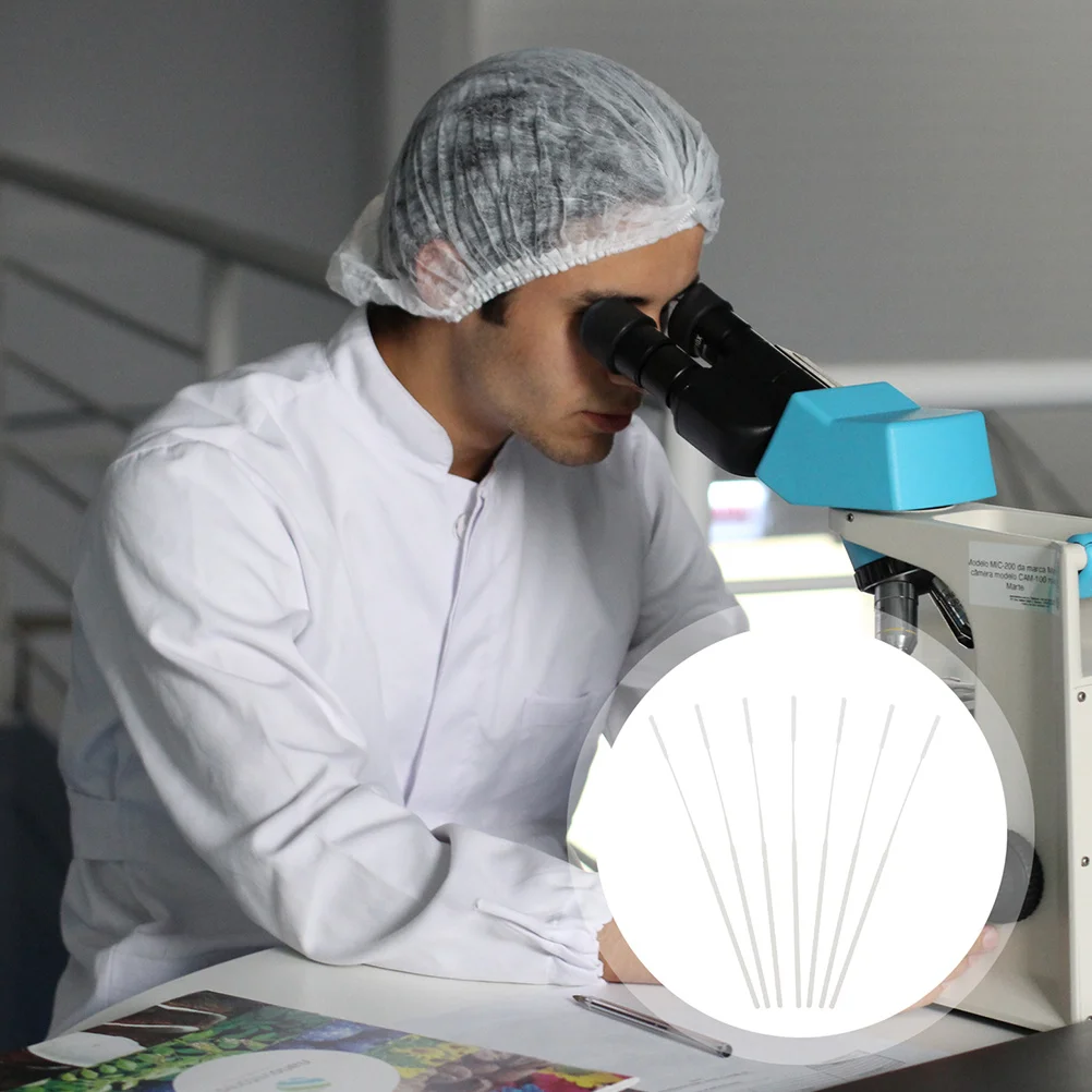 25 قطعة من مسحات البلعوم الأنفية للاستعمال مرة واحدة، مسحات جمع الفم المتدفقة للاستخدام في المختبرات الطبية، مسحة الأنف المتدفقة