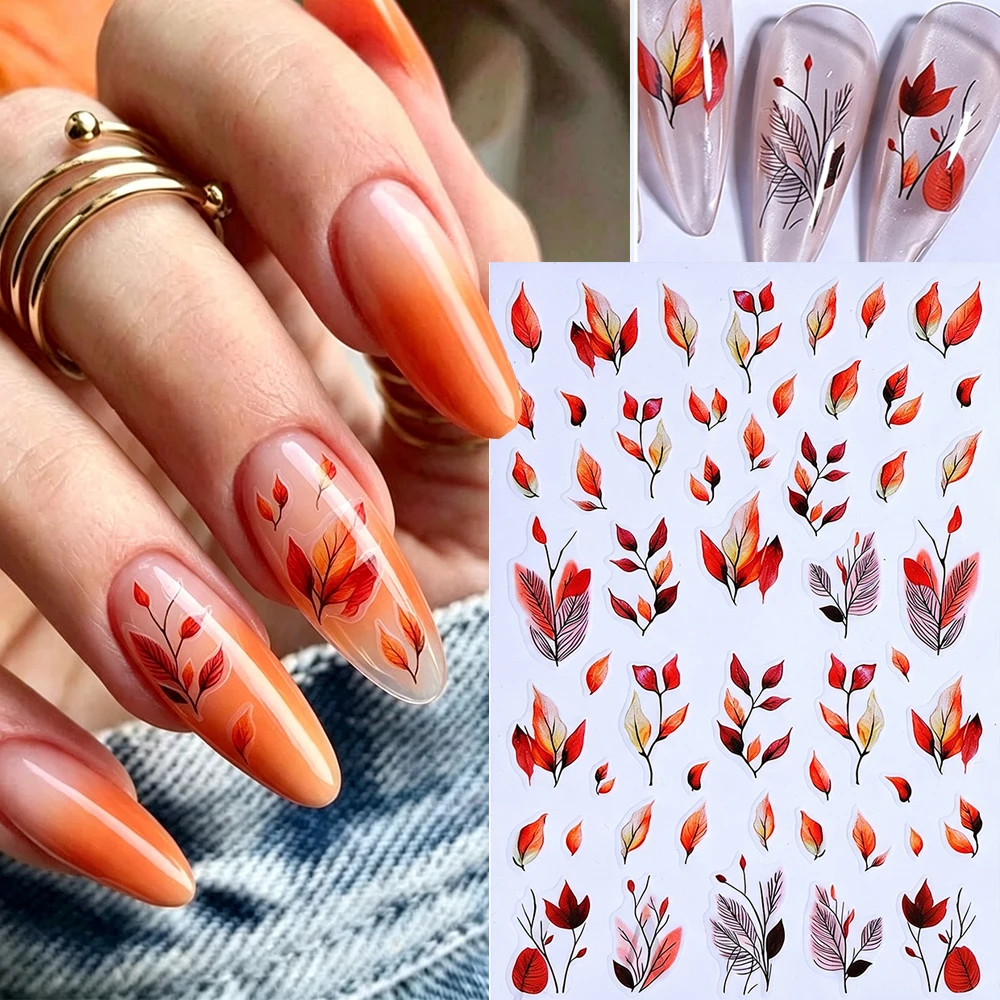 Nail Art Yellow - Naklejki na paznokcie 3D z motywem