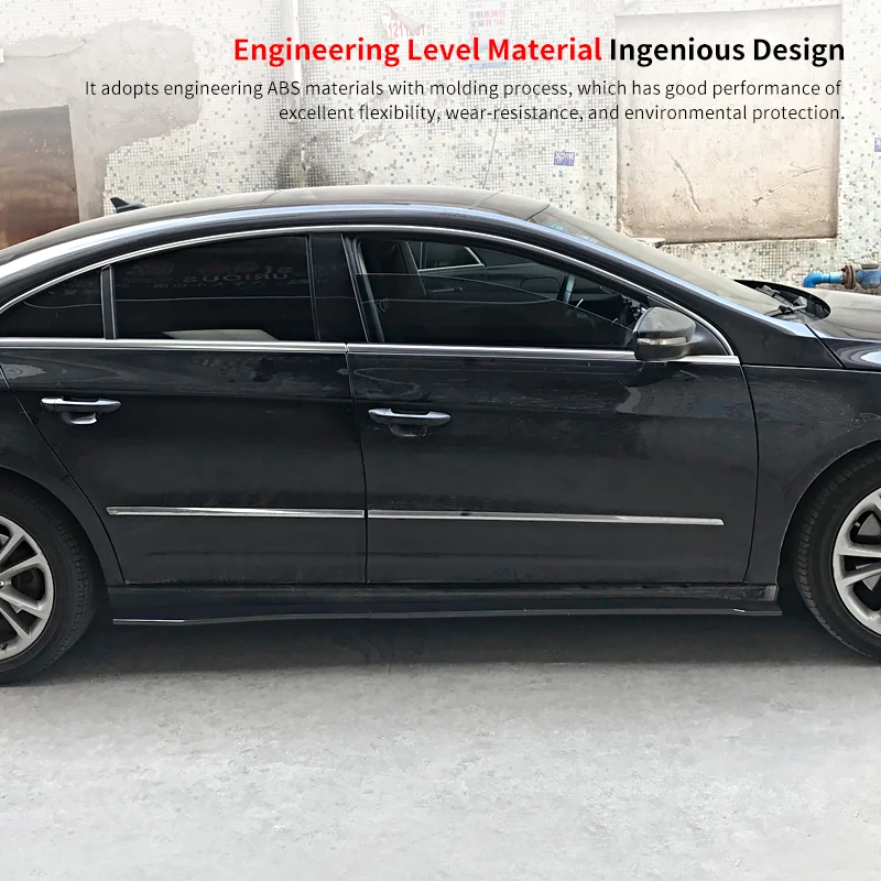 

Auto Side Skirt Body Kit Winglet Extensions Splitters Spoiler Car Exterior Decoration Accessories For Volkswagen CC 2009-2012