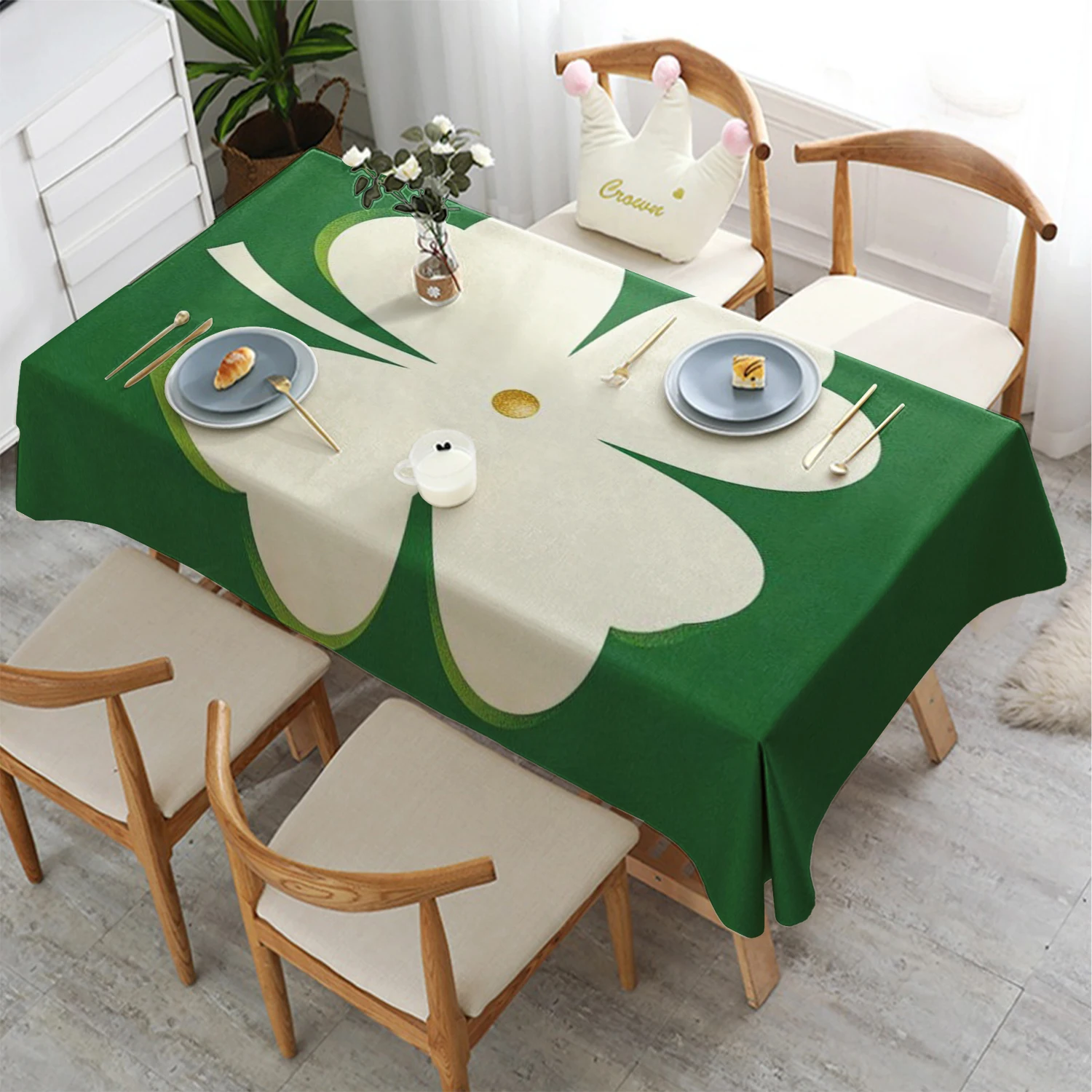 

2D цветочный узор скатерть ресторан кухня скатерть гостиная украшение дома прямоугольное украшение для вечеринки