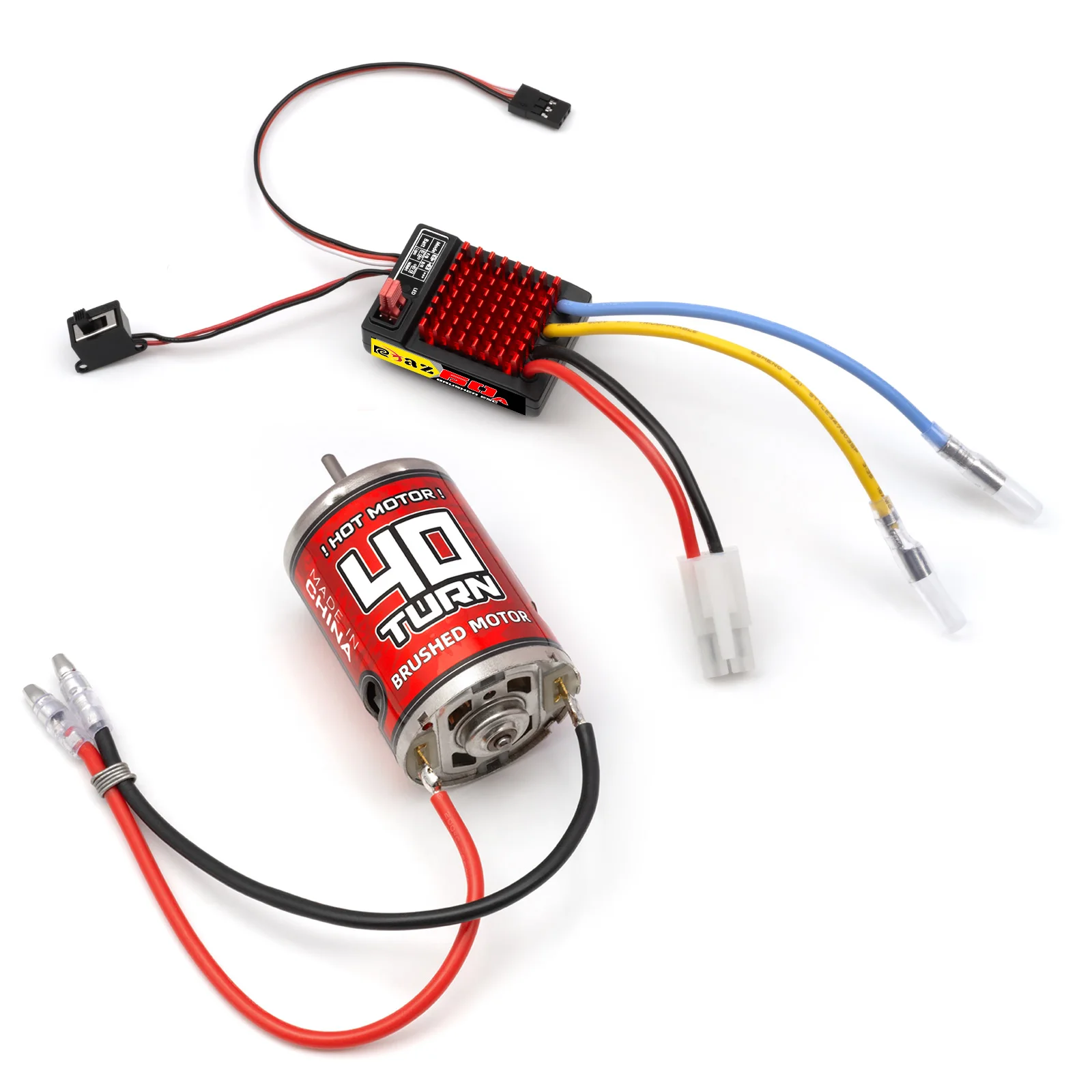 RCXAZ 540 Pro Brushed Motor 12T-75T 60A Waterdichte ESC Snelheidsregelaar Combo voor 1/10 RC Crawler Klim Drift Auto Boot