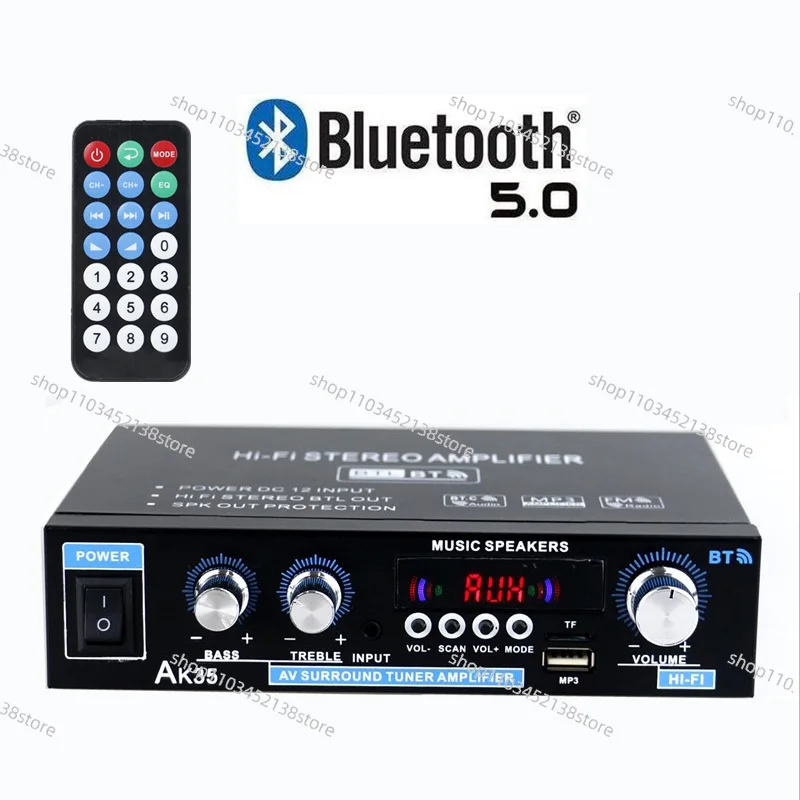 AK35 Digital Amplifier Bluetooth USB Two Channel Amplifier Practical Convenient