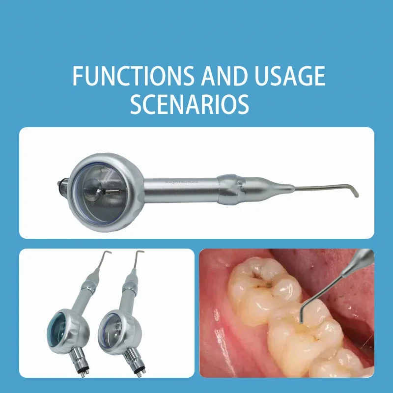 Dental Sandblasting Gun, Air Polishing Jet, Antisucção Higiene, Handpiece Polisher, Ultrasonic Scaler Dicas, 2 Buracos, 4 Buracos