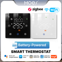 MOES Tuya Smart ZigBee/WiFi Thermostat Low Battery-Powered Gas Boiler Temperature Controller Works with Alexa Google Home