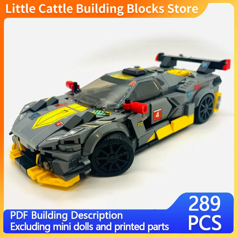 スピードハイパーカーモデル-moc-ビルディングブリックレーシングコルベット-c8r-gt3-モジュラーテクノロジーギフトホリデー組み立てる子供のおもちゃスーツ
