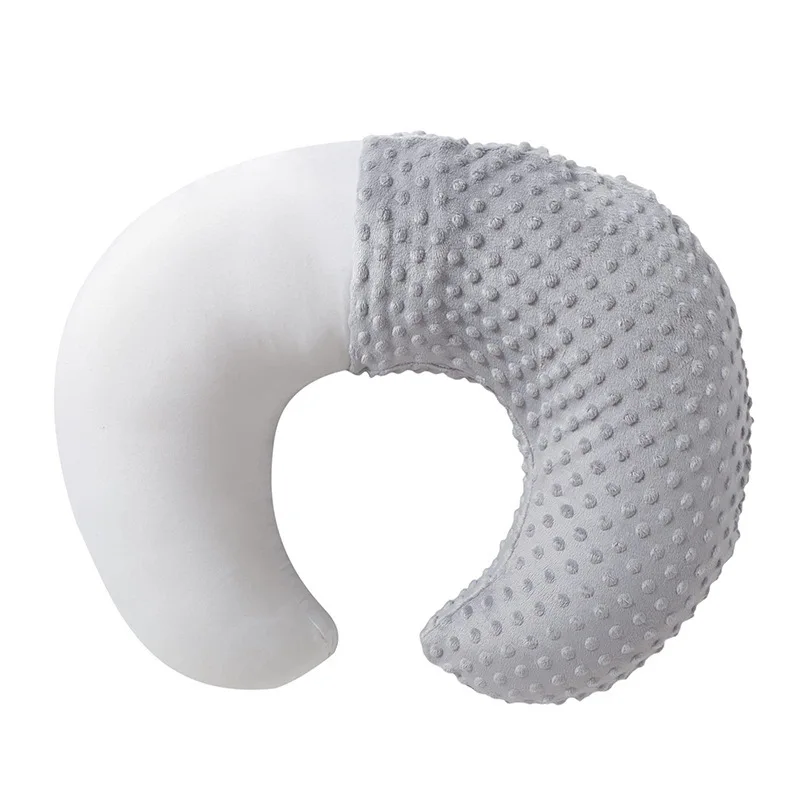 Breastfeeding Pillow for Pregnant Women Soft and Breathable Solid Color Backing Support Nursing Cushion Baby Feeding Pillow