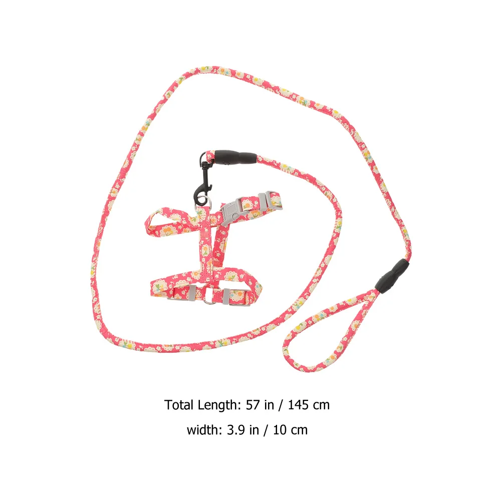 

Adjustable Cat Harness and Leash Set Anti-Lost Pet Walking Rope Comfortable Ergonomic Design for Small Medium Cats