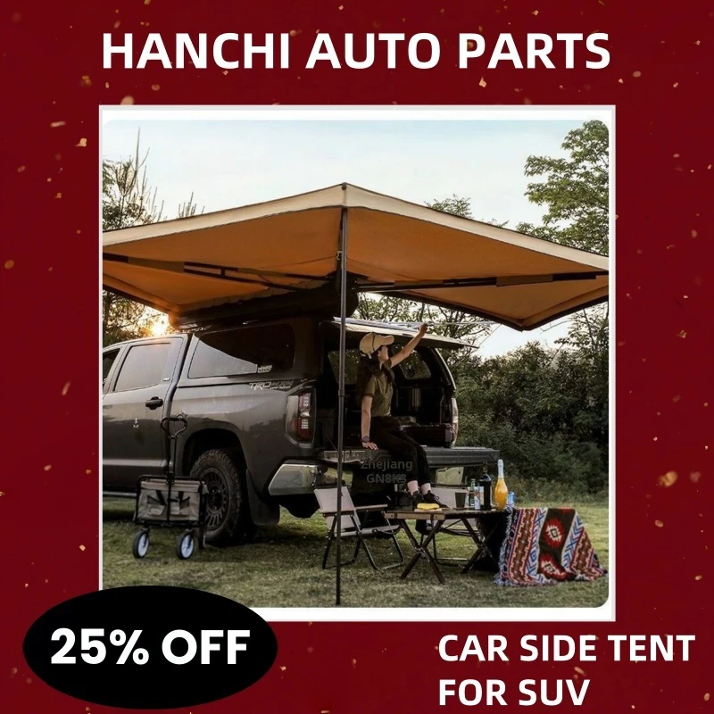 

HANCHI Car Side Tent For SUV Off-road 270 degree Fan-shaped Outdoor Camping Camper Car Side Awning Car Roof Side Tent