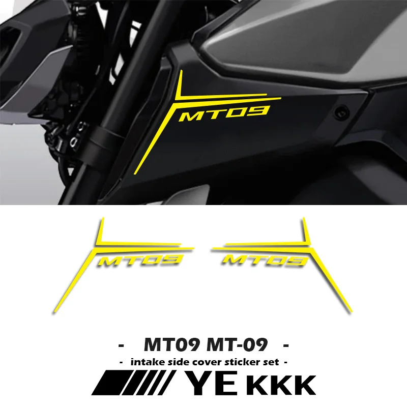 For YAMAHA MT-09 Air Intake Side Cover Sticker Set Cowling Shell Sticker Decal Custom Hollow Out MT09 LOGO M9109