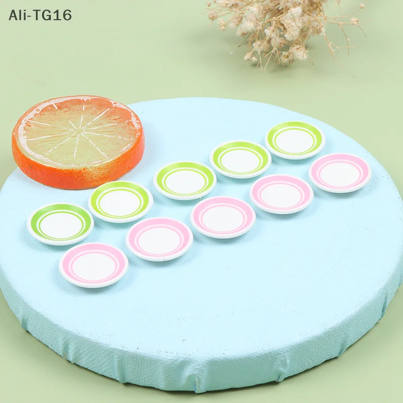 مجموعة واحدة من أطباق الطعام الصغيرة المتينة، ملحقات بيت الدمية المصغرة #5