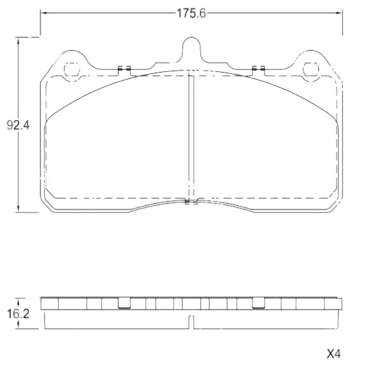Barbaro KD5009 C60 GG Brake Pad Suitable For AP8520 9560 TTSPORT 8610 Six-piston brake pads