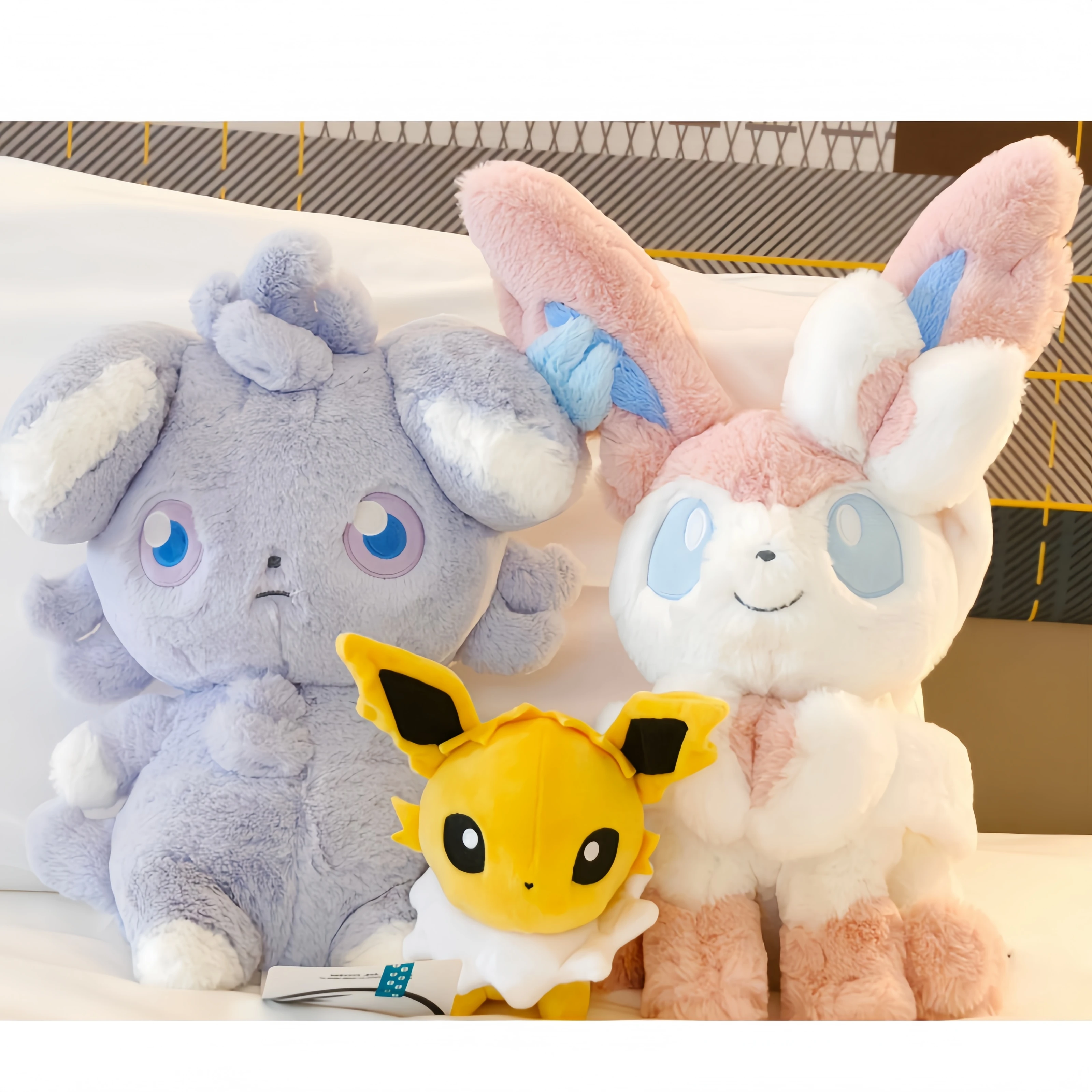

Soft Fluffy Pikachu Peluche Sylveon Plush Toy Eevee Evolution Pokemon Z-A Soft Hug Series Espurr Plush Plushie Cat Stuffed Doll