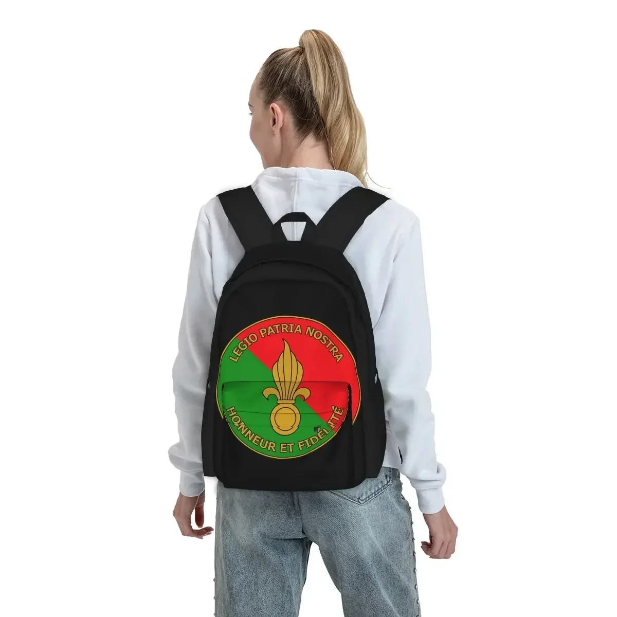 フランス外人部隊記章バックパック男の子女の子ランドセル学生スクールバッグ漫画旅行リュックサックショルダーバッグ