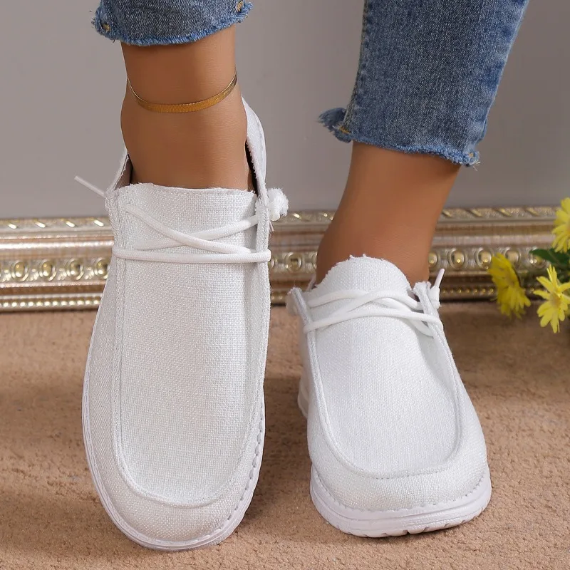 Women Canvas Shoes Summer Fashion Breathable Flat Shoes Casual Loafers Sneakers Women Walking Sports Shoes