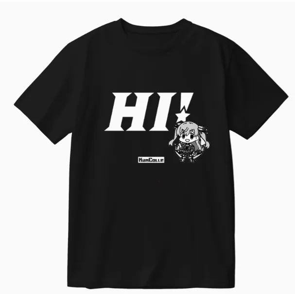 Anime Kancolle Short Sleeve T-shirt Summer Cosplay Costume Casual Student Loose Tops