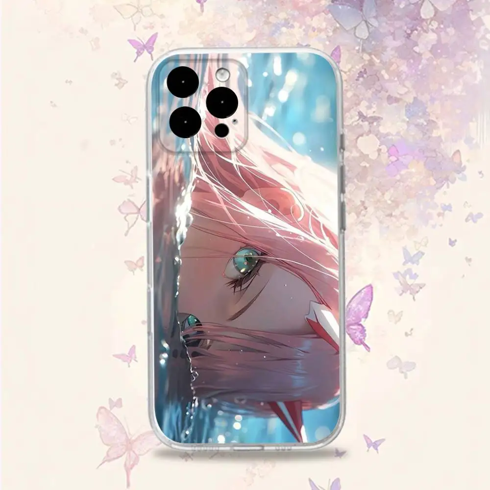 Funda de teléfono Z-ZeroS Anime T-TwoS para iPhone 11,12,15,16,17,13,14,Pro,Max,Plus,E,Mini,Air,SE4, funda trasera transparente de TPU suave