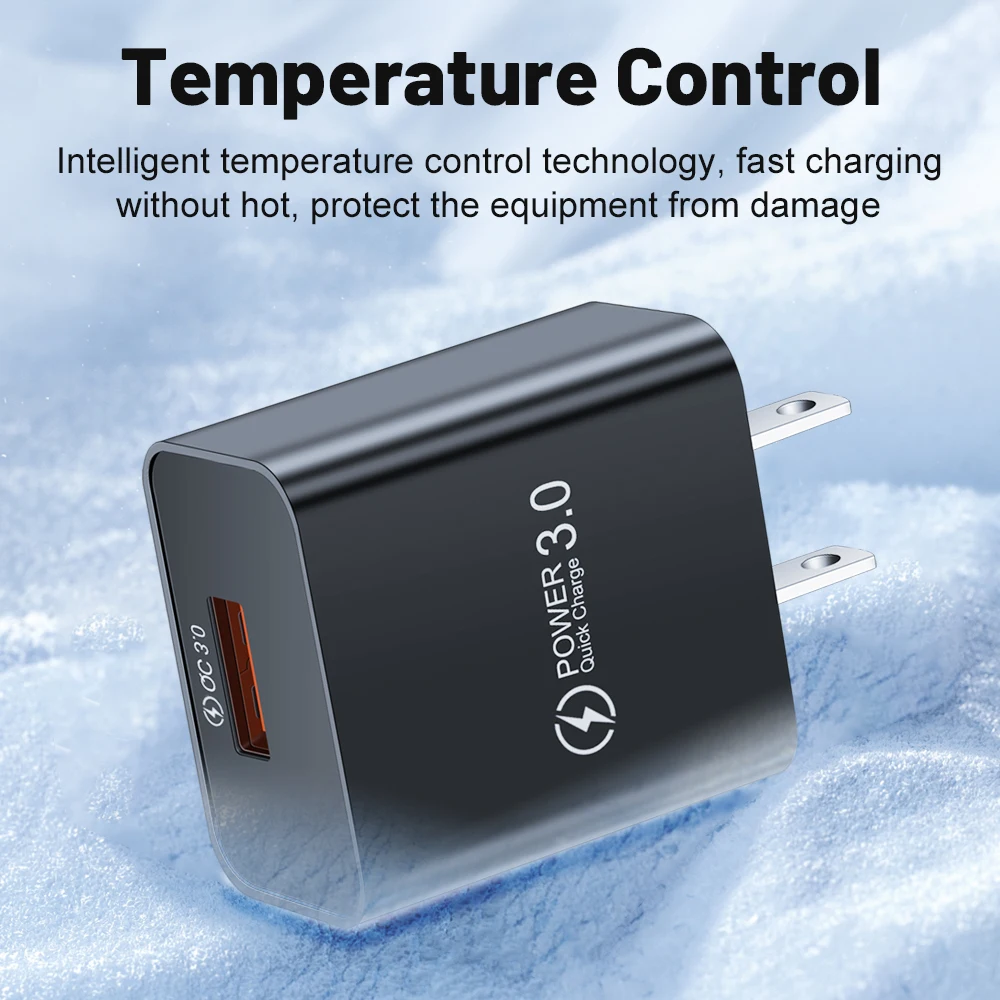 18W 3A Fast Charger USB Charger Quick Charge 3.0 Phone Charger for iPhone for Huawei Samsung Xiaomi 14 Redmi EU US Plug - náhled 5