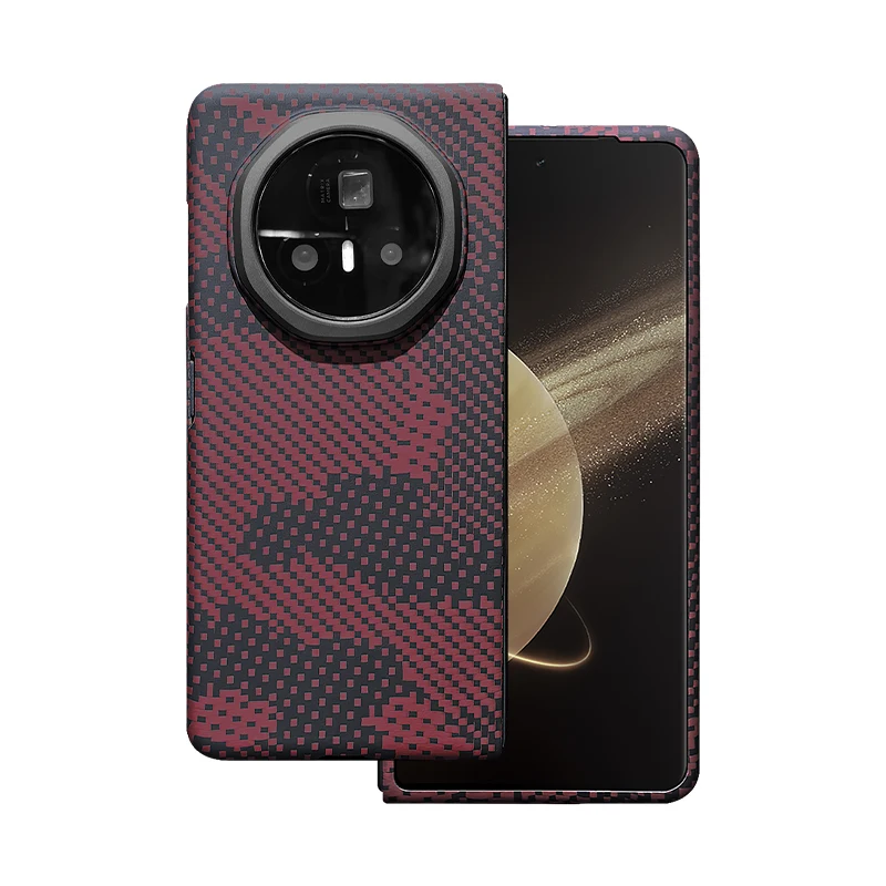 

100% Genuine 600D 1500D Kevlar aramid fiber Case For Honor Magic V3 lens protection Magnetic charging shockproof back Cover