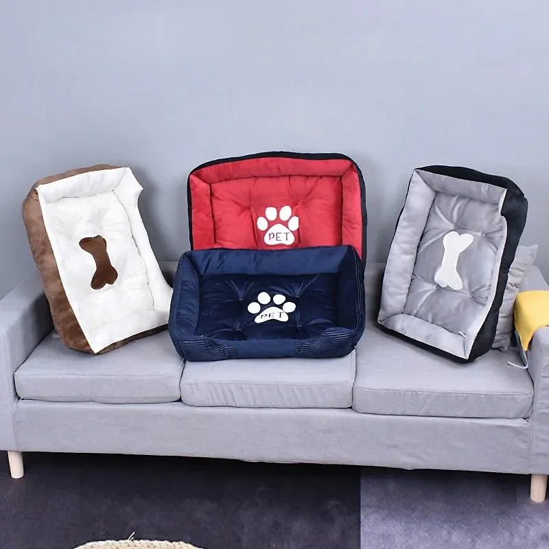 Small Large Dog Pet Cat Sofa BedCat Dog Bed Sofa Set Puppy Sleep Cushion Dog Cat Soft Plush Kennel Mat Pad