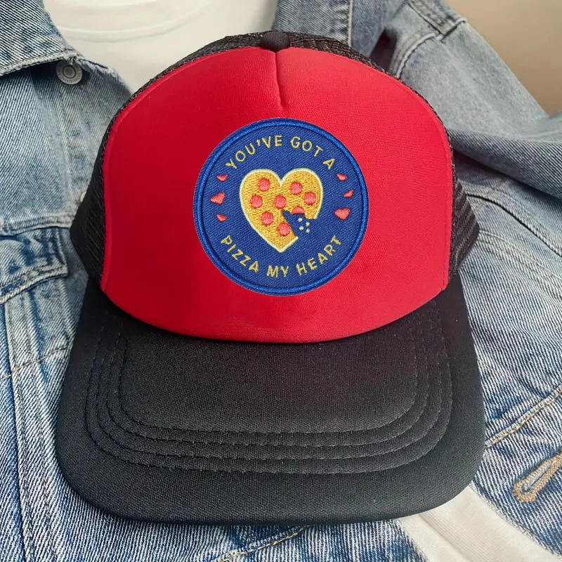 1PC Got A Pizza My Heart Funny Embroidered Patch Iron On Sew On Patches For Clothes Cap Bag Jacket DIY Gift Hot Adhesive Badge