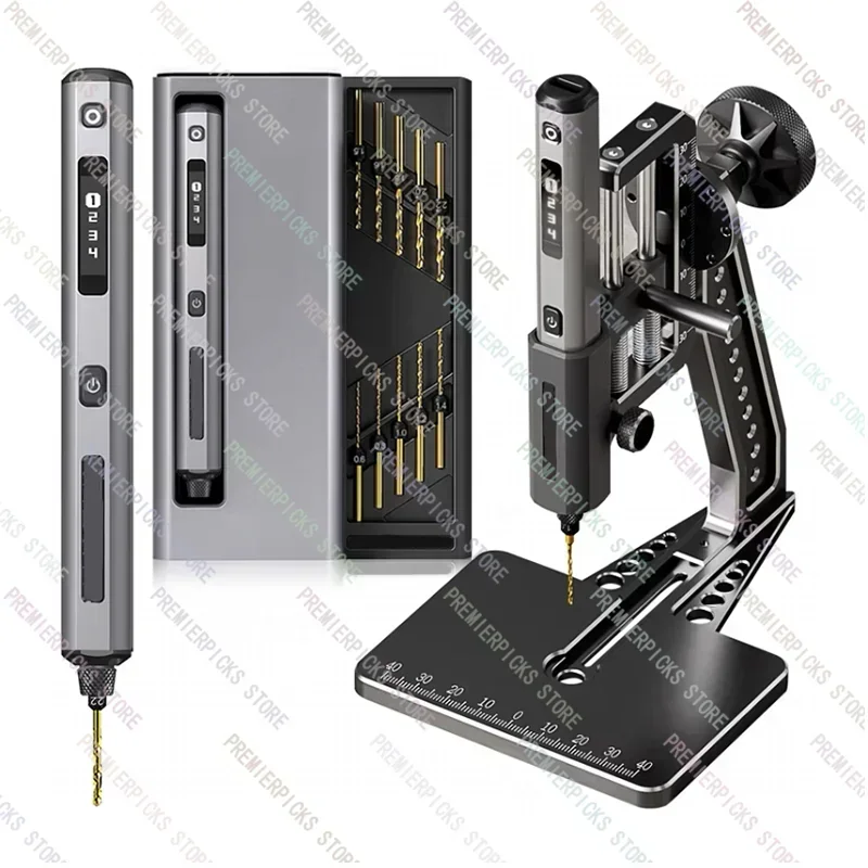 Rechargeable hand electric drill, small hole punching,  multi-function precision  bench drill