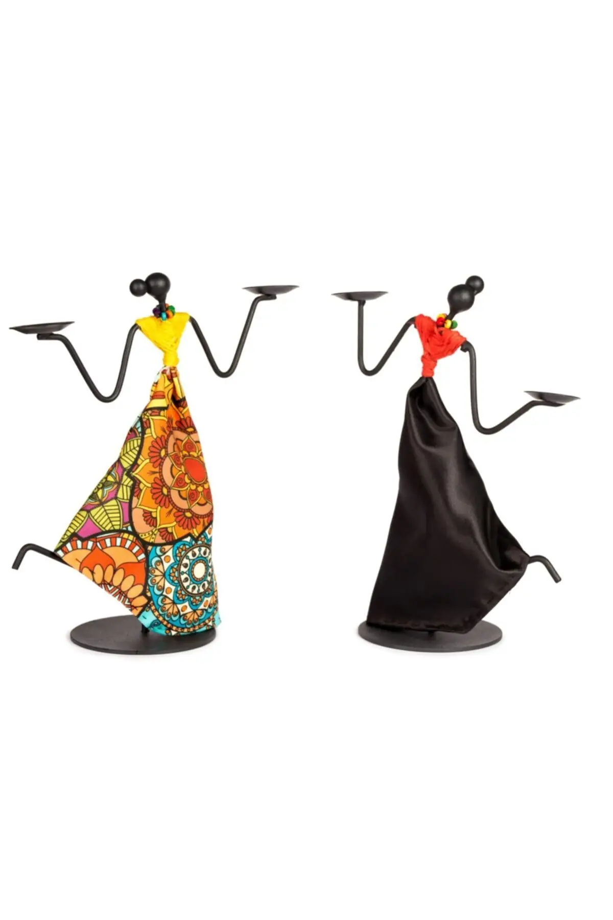 

Decorative Candlestick, Candle Holder Women Figured Dancer Mumluk 2 Set Decor