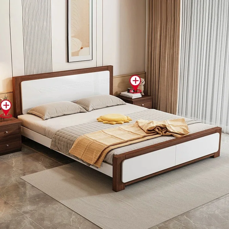 Modern Solid Wood King/Queen/Full Size Bed Set with Nightstands Eco-Friendly & Durable for Home or Rent
