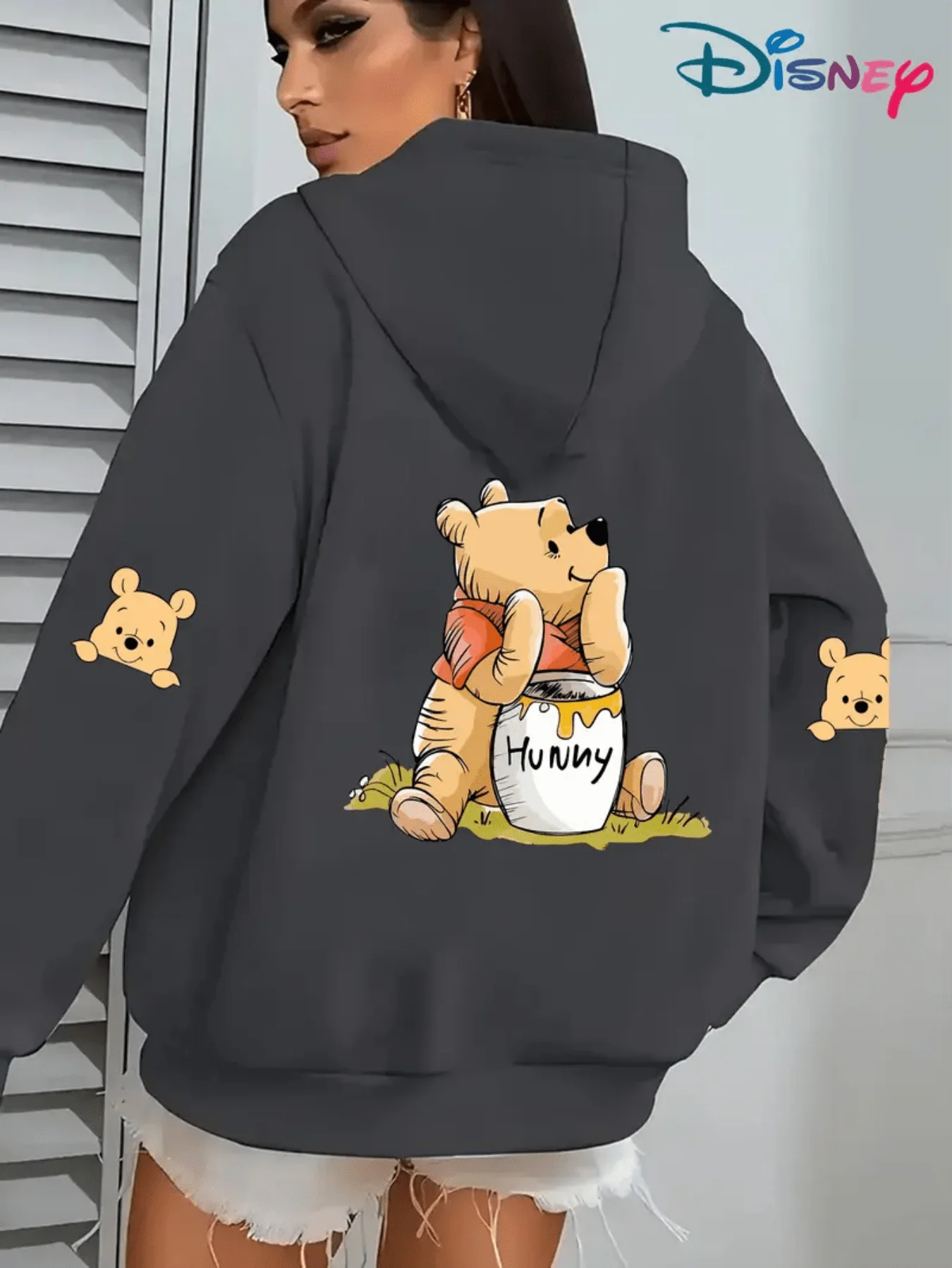 

Мужской свитер с капюшоном с принтом Винни-Пуха от Disney, можно использовать в качестве подарка, подходит для осенне-зимнего сезона.