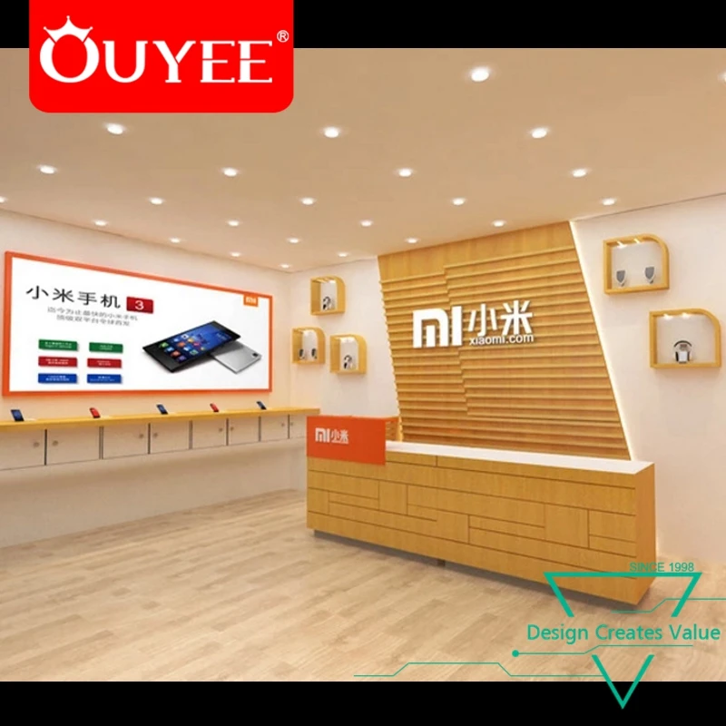 Customized-Customized Wooden China Electronic Furniture Modern Computer Shop Interior Design