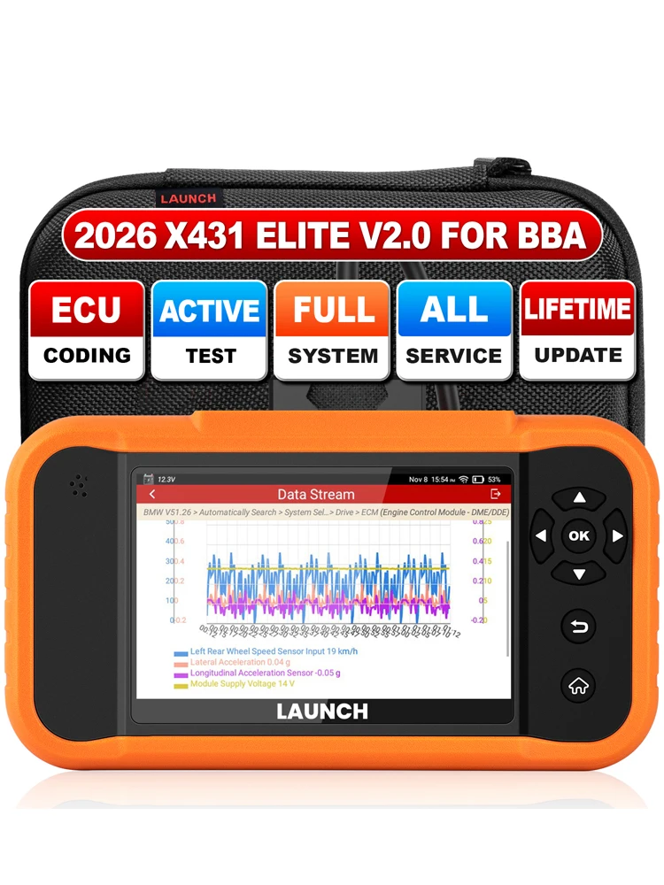 LAUNCH X431 Creader Elite 2.0 BBA FGC für BMW, für Benz, für Audi Serien Bidirektionales Diagnosegerät Vollsystem-Reset-Scanner
