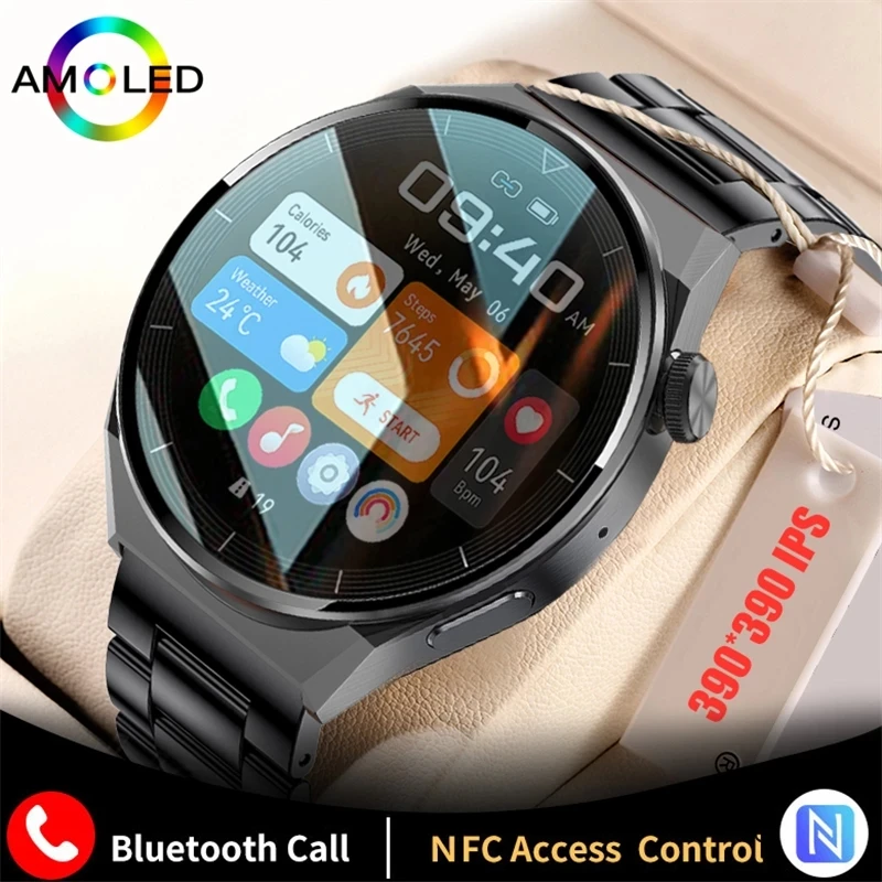 

LIGE NFC Watch For Men Bluetooth Call Smart Watch Android iOS 2022 Blood Pressure Smartwatch Weather Full Touch Men's Wristwatch